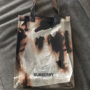 Clear Burberry tote bag